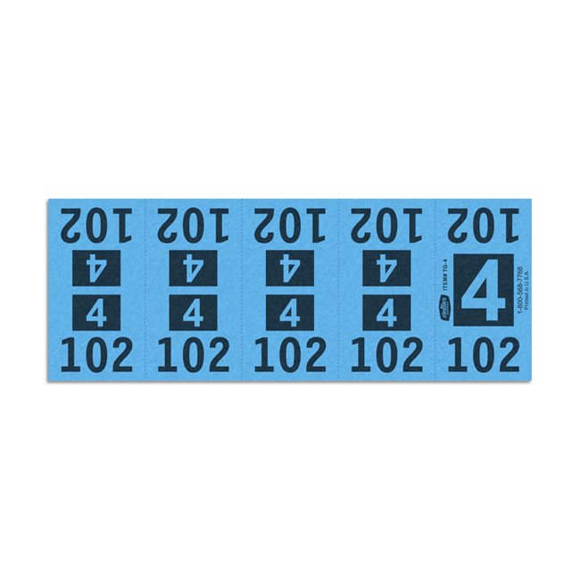 Etiquetas - Tickets Numerados  - CLEANER SUPPLY - #4 Azul 1000/1 - Und